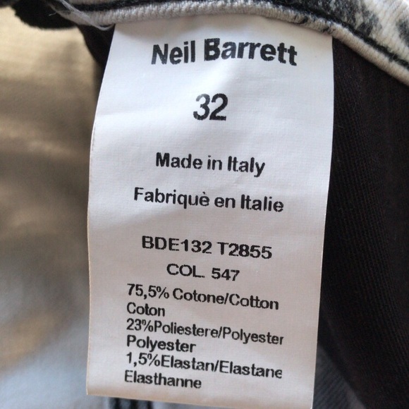 (SOLD) Neil Barrett Acid Wash Jeans - Picture 2 of 6